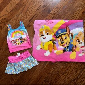 Girls Paw Patrol Bikini & Hooded Towel set